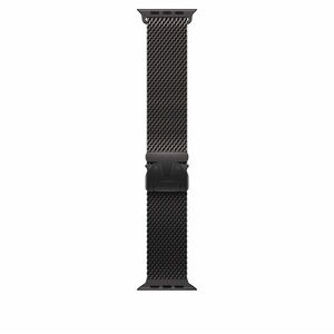 Apple Watch Band - 49mm Black Titanium Milanese Loop - Medium